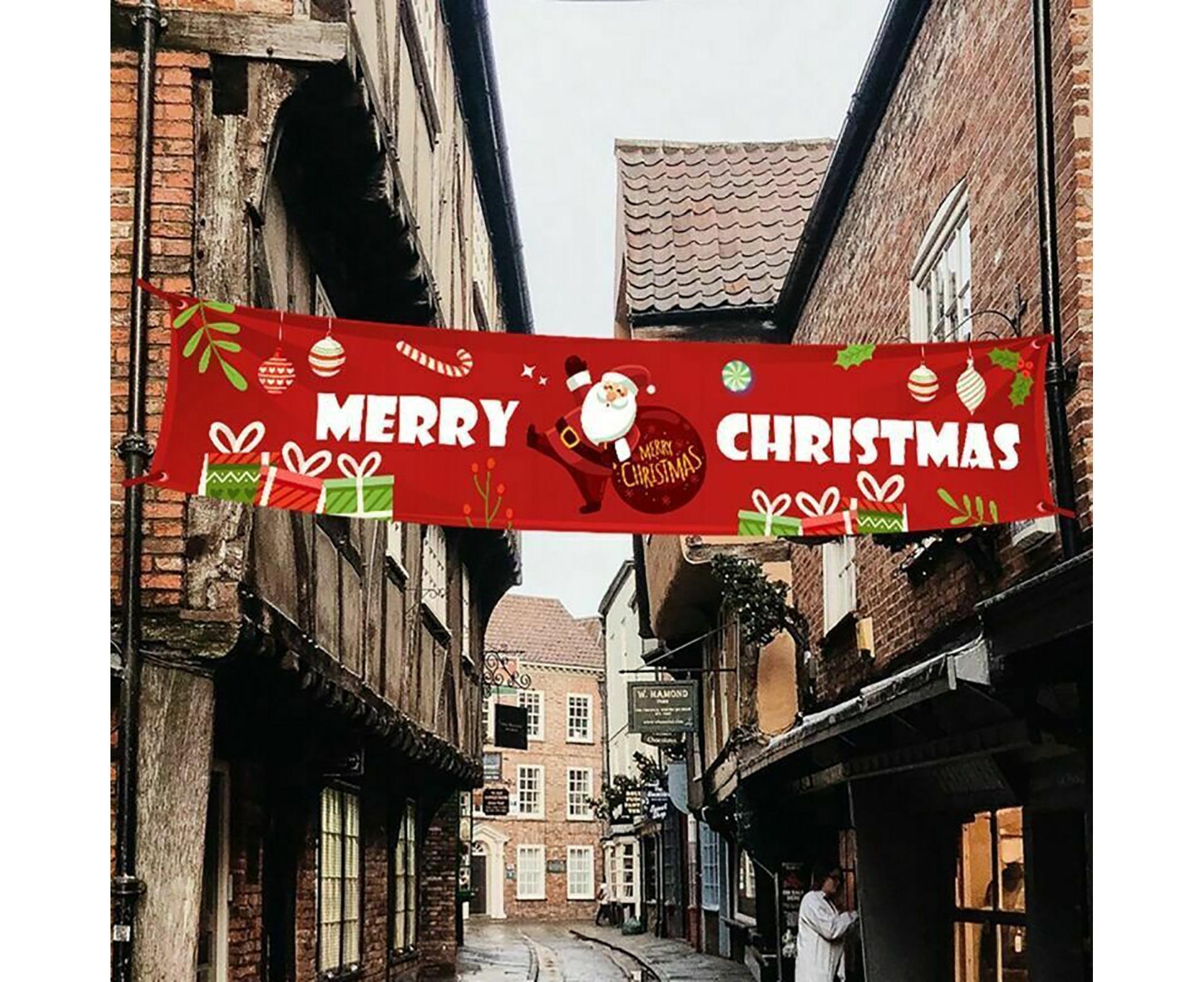 Christmas Santa Claus Letter Porch Door Background Hanging Banner Party Decor-B - Image 6