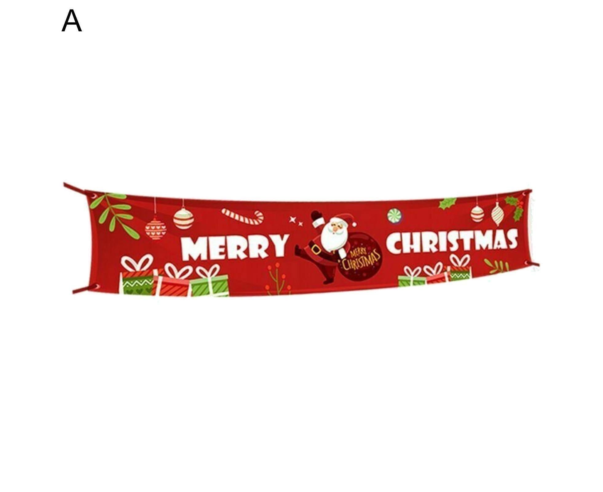 Christmas Santa Claus Letter Porch Door Background Hanging Banner Party Decor-B - Image 8