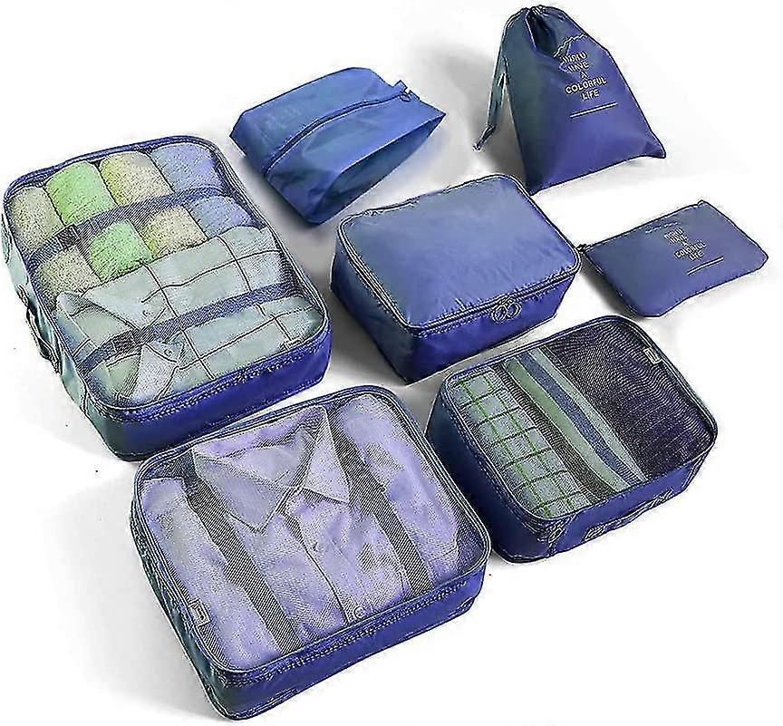 7pcs Clothes Packing Cubes Bag Set for Suitcase Storage and Organization - Image 1