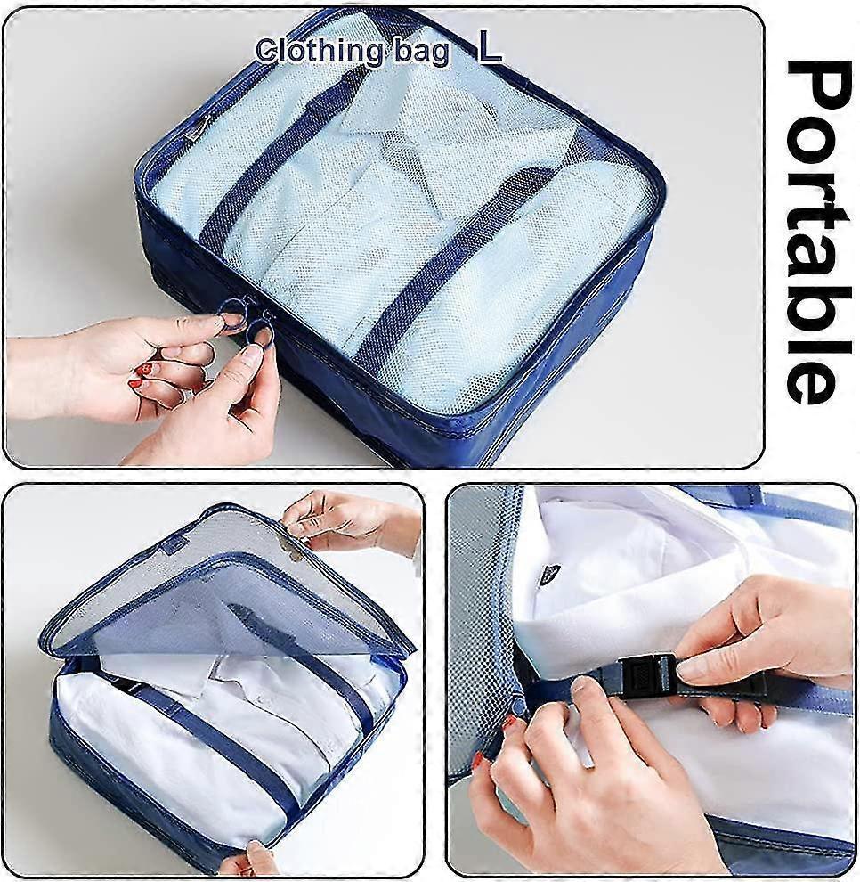 7pcs Clothes Packing Cubes Bag Set for Suitcase Storage and Organization - Image 5