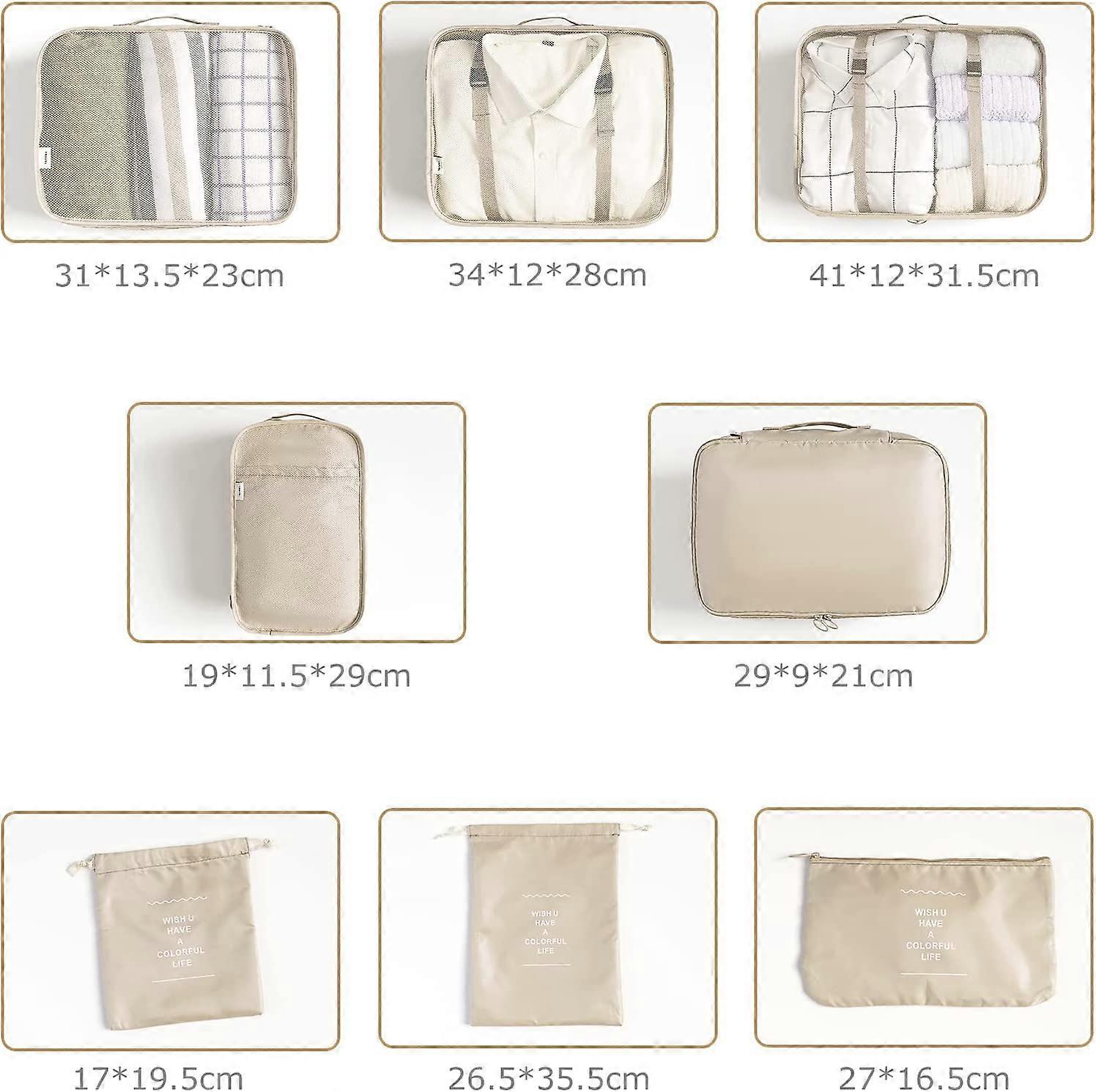 Waterproof Travel Packing Cube Suitcase Organizer Bag - Image 2