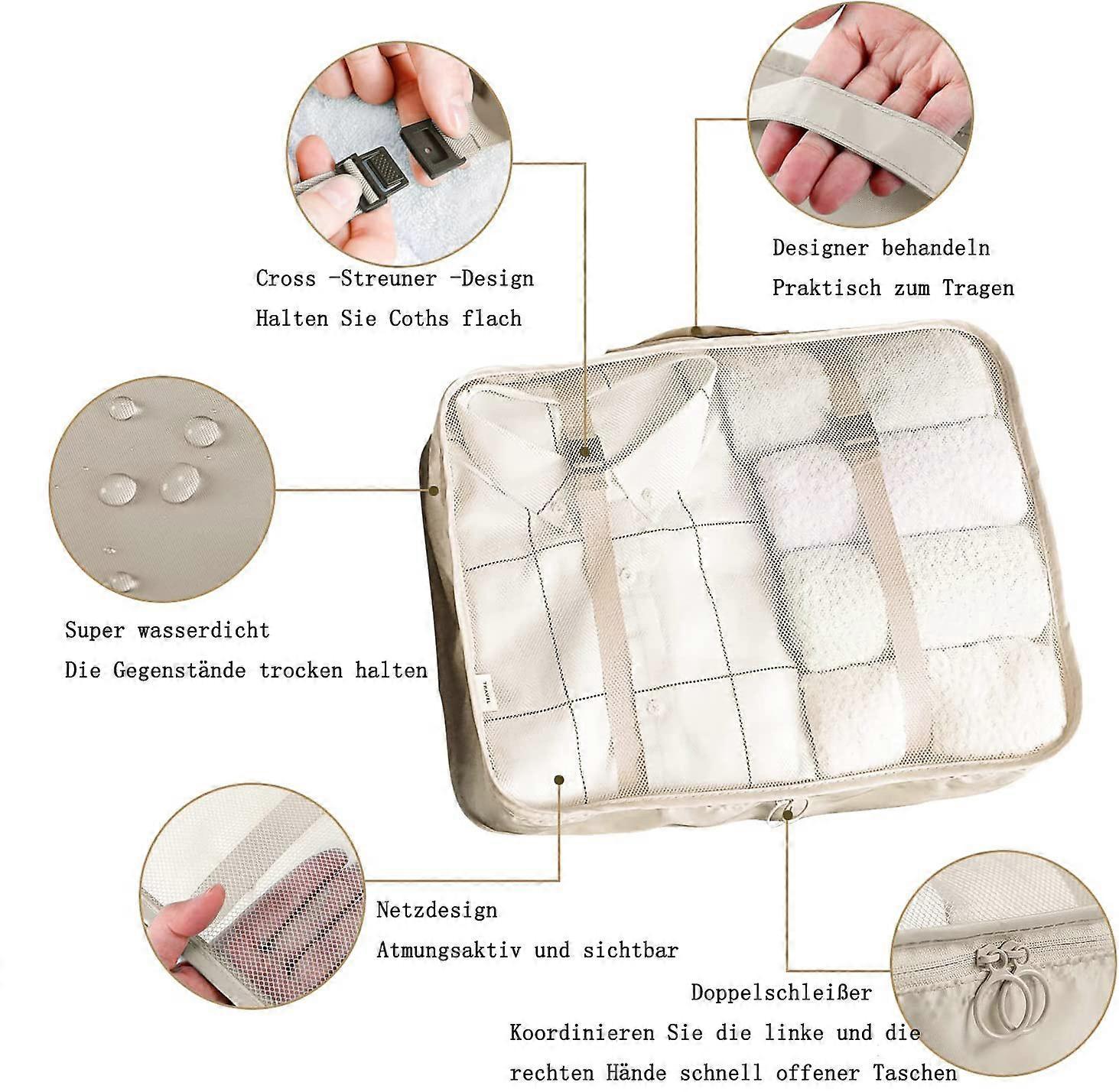Waterproof Travel Packing Cube Suitcase Organizer Bag - Image 3
