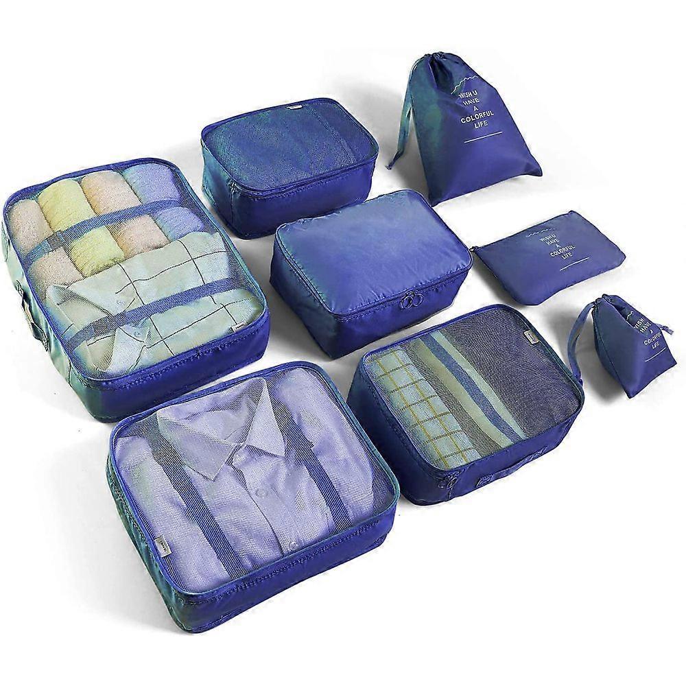 8pcs Travel Organizer Set Packing Cubes for Clothes, Shoes, Toiletries & More - Image 1