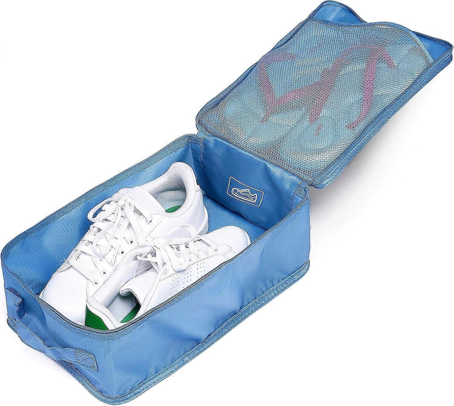 6pcs Packing Cubes with Shoe Bag Travel Organizer Set - Seablue - Image 3