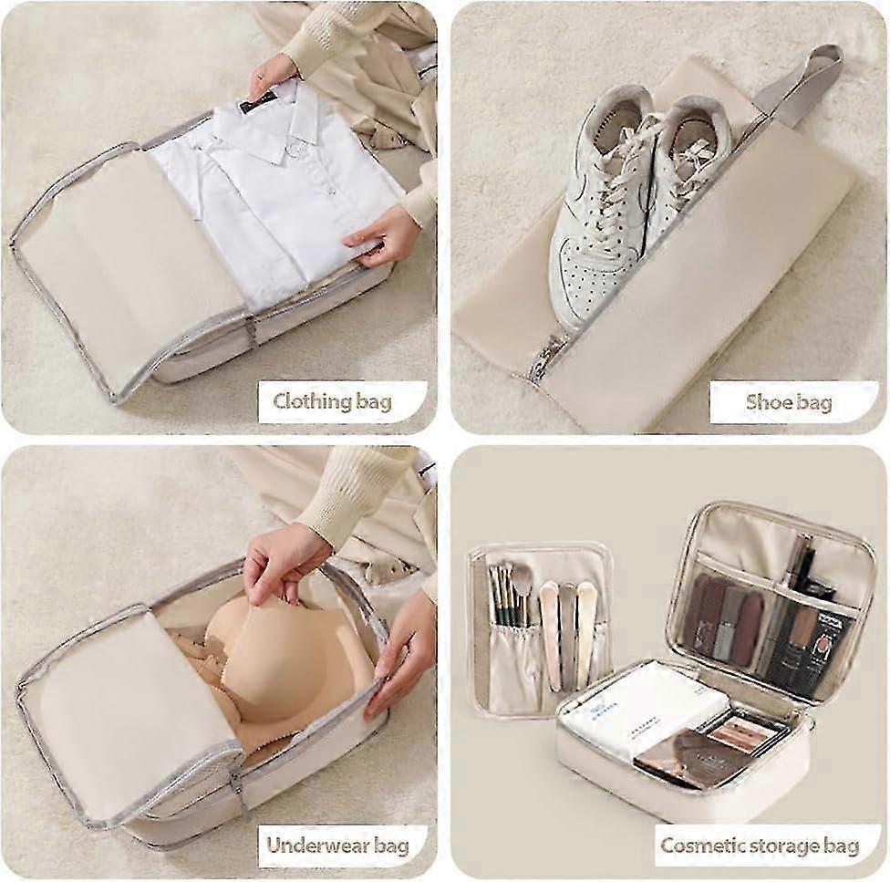 6pcs Packing Cubes Set Compression Bags & Organizers for Travel Suitcases - Image 5