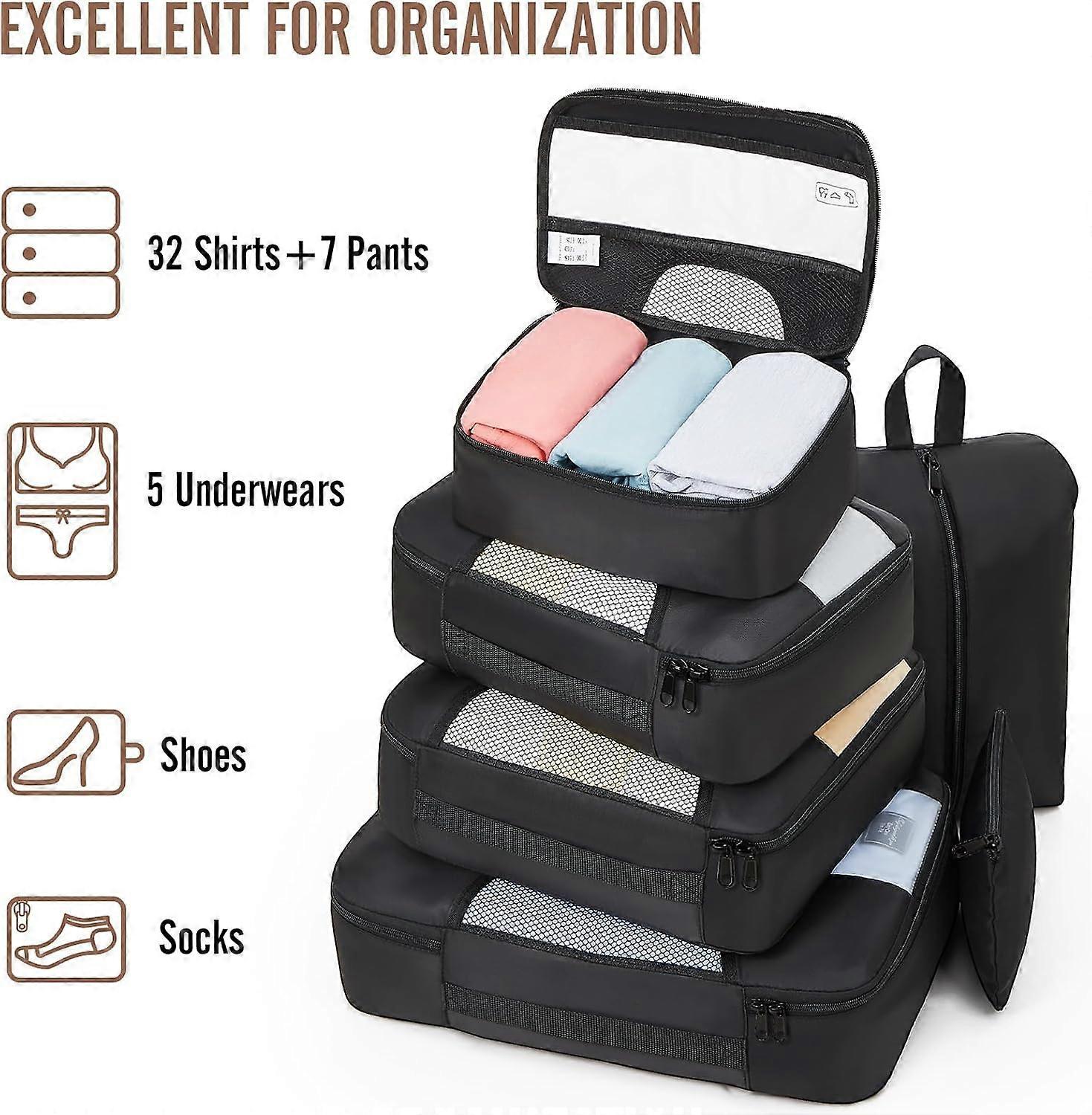8pcs Travel Packing Cubes Set Suitcase Organizer for Travel Essentials - Image 5