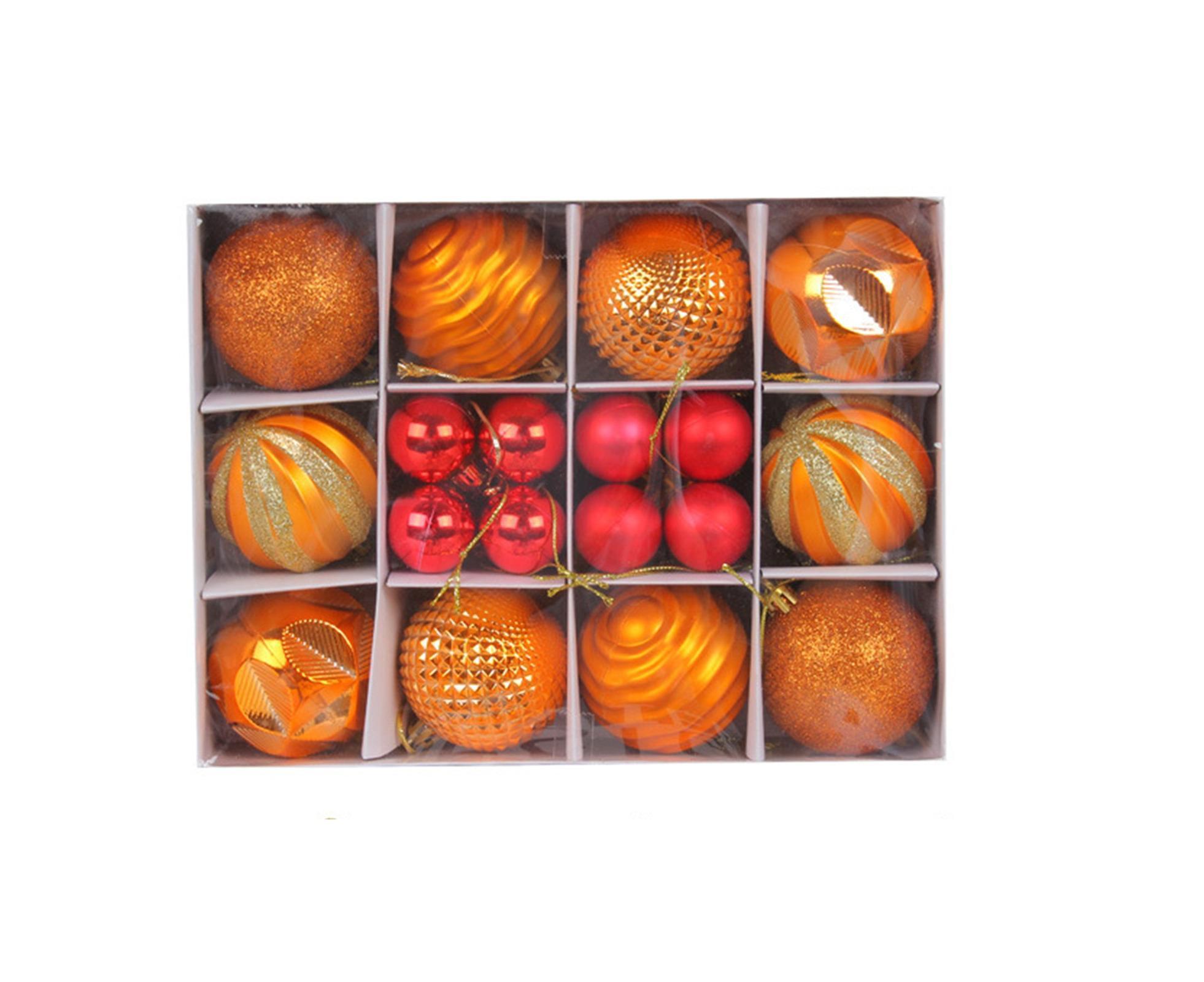 26Pcs Christmas Tree Balls Adorable Exquisite Prop-Orange - Image 1