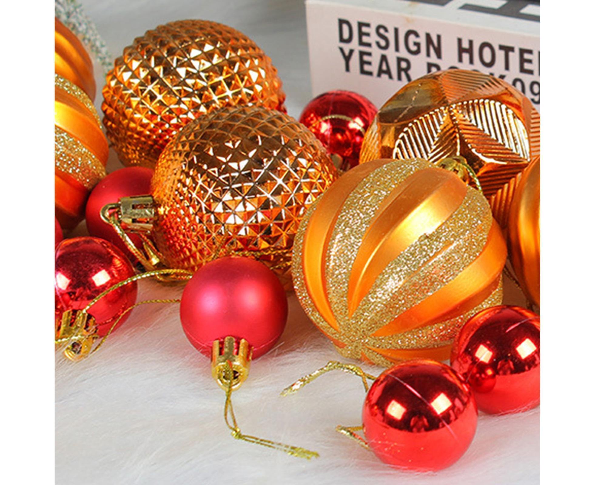 26Pcs Christmas Tree Balls Adorable Exquisite Prop-Orange - Image 2