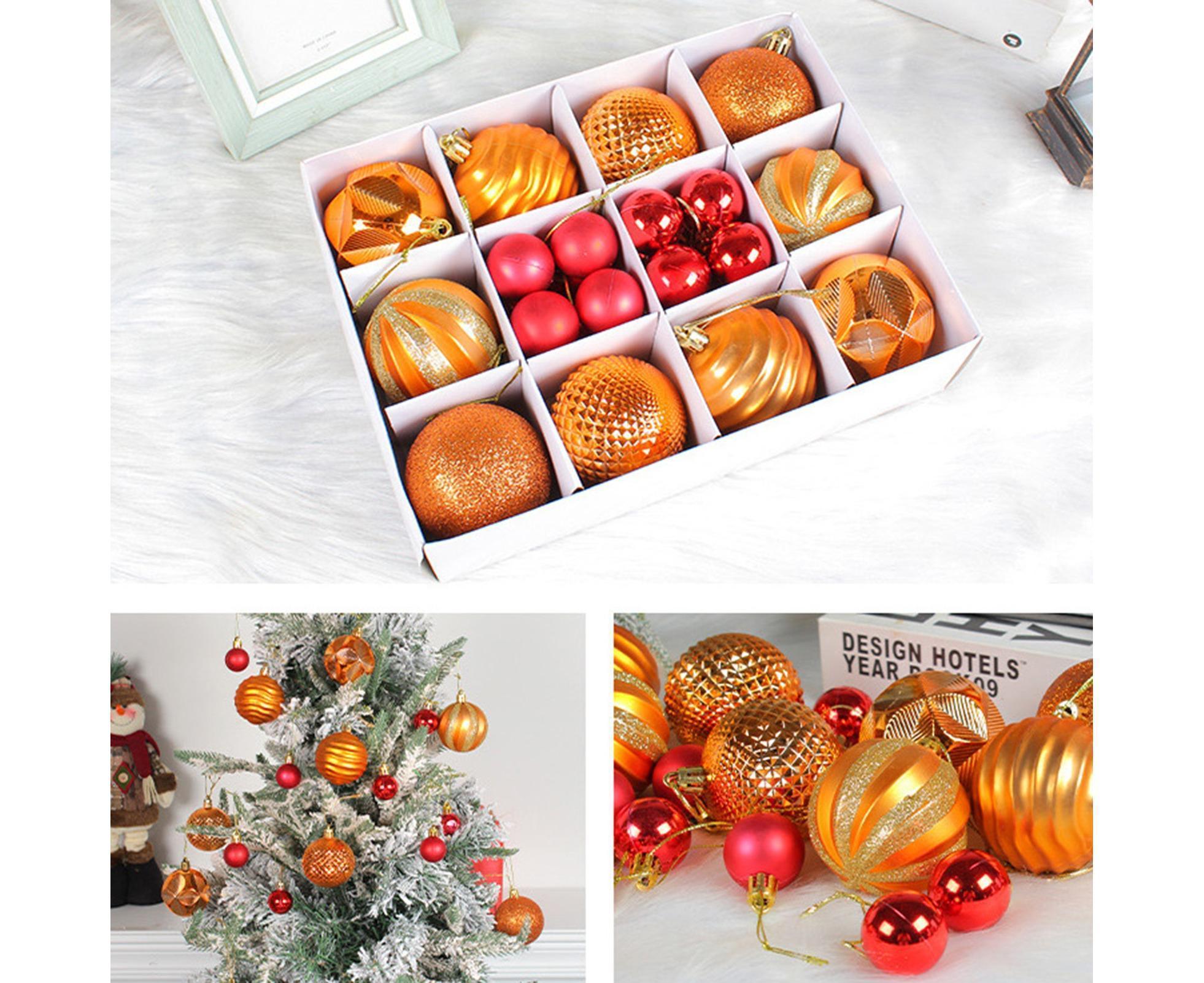 26Pcs Christmas Tree Balls Adorable Exquisite Prop-Orange - Image 3