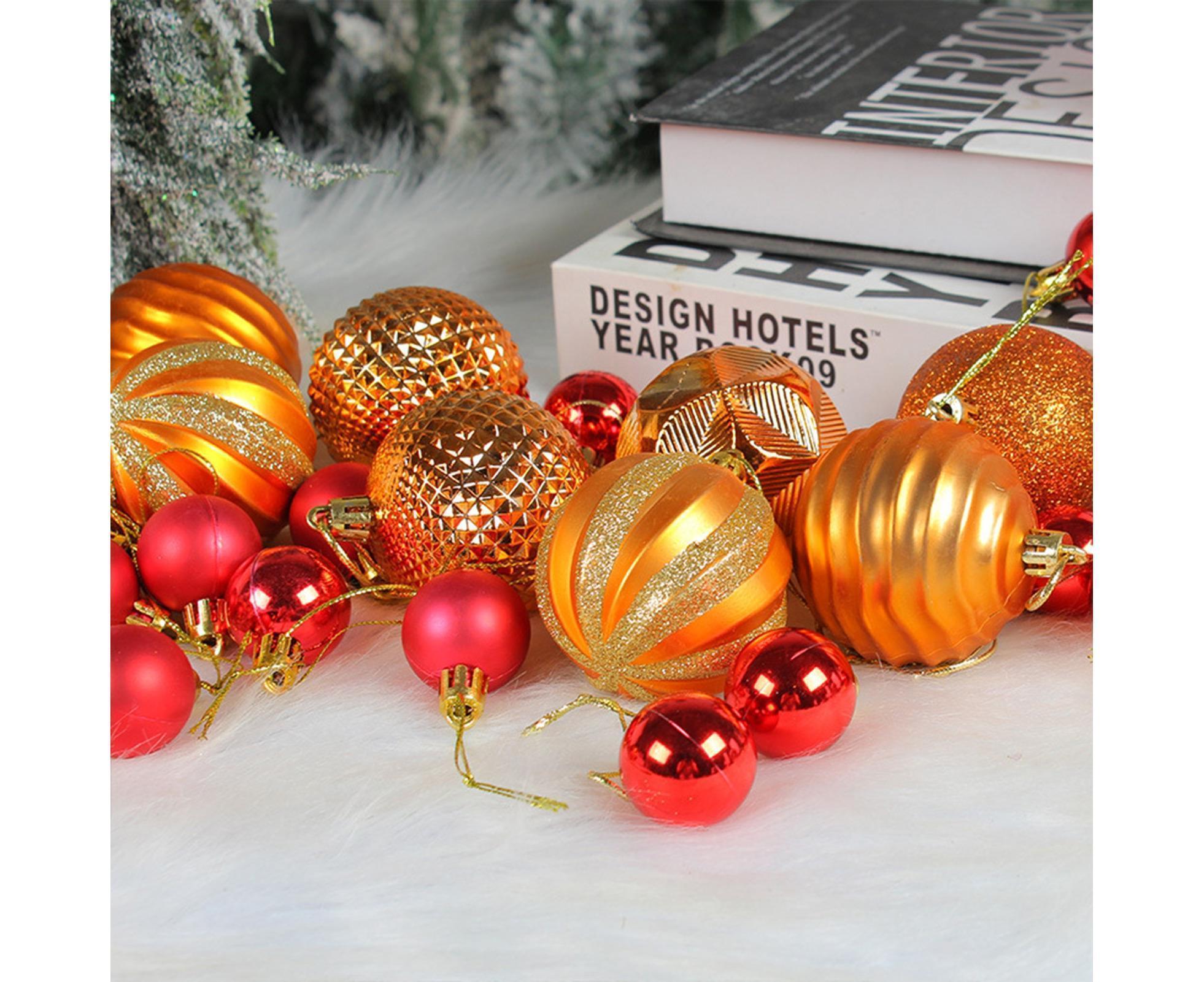 26Pcs Christmas Tree Balls Adorable Exquisite Prop-Orange - Image 4