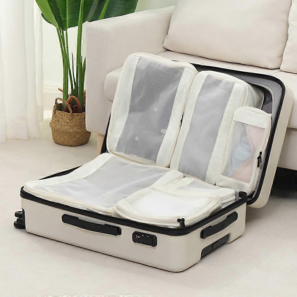 6pcs Compression Packing Cubes Type B Travel Suitcase Organizer Storage Bags - Image 2