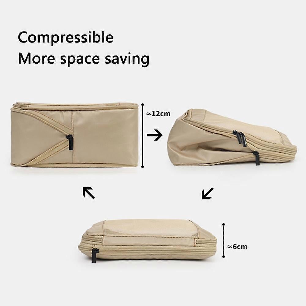 6pcs Compression Packing Cubes Type B Travel Suitcase Organizer Storage Bags - Image 3