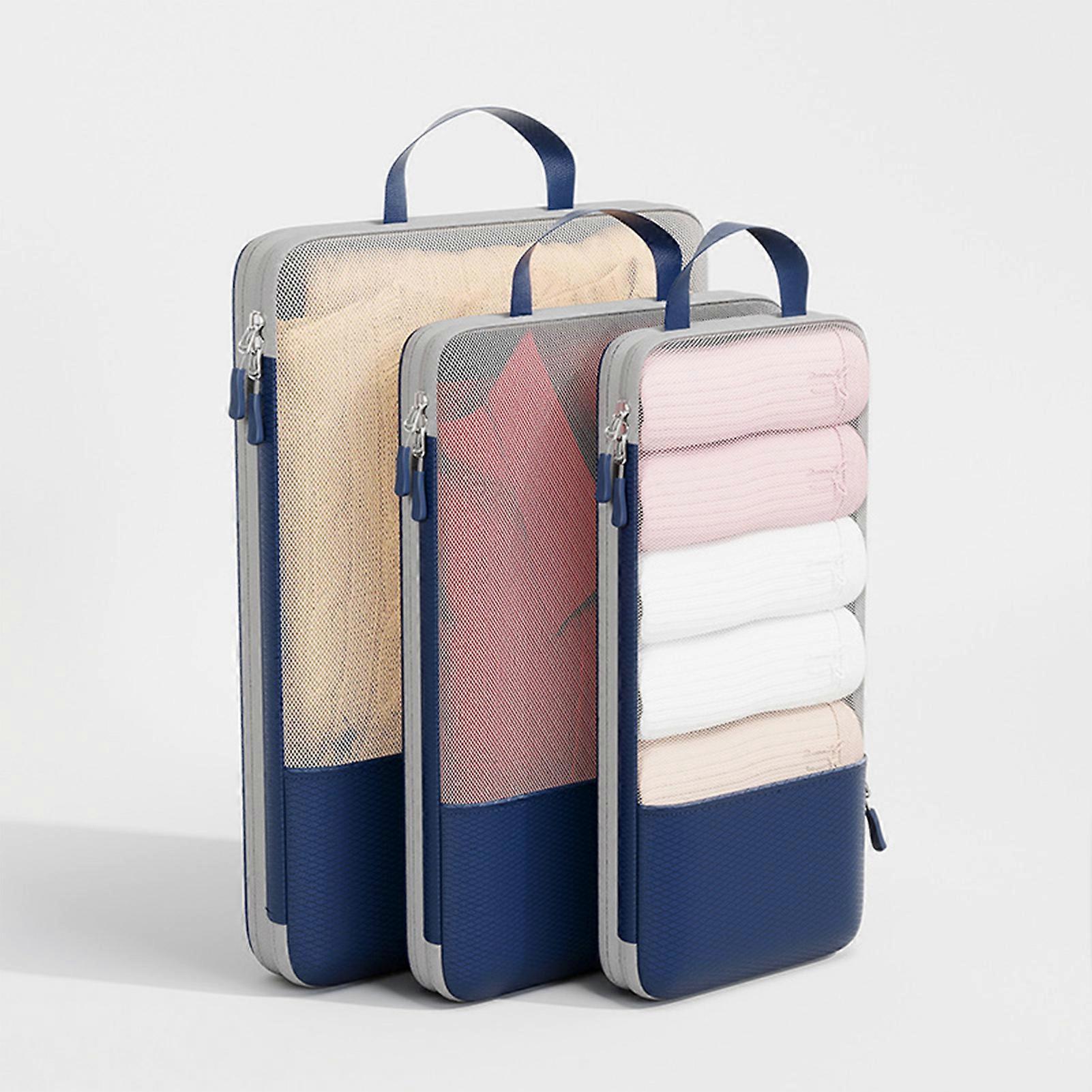 3pcs Compression Packing Cubes Lightweight Durable Organizer Gift Bags - Image 2
