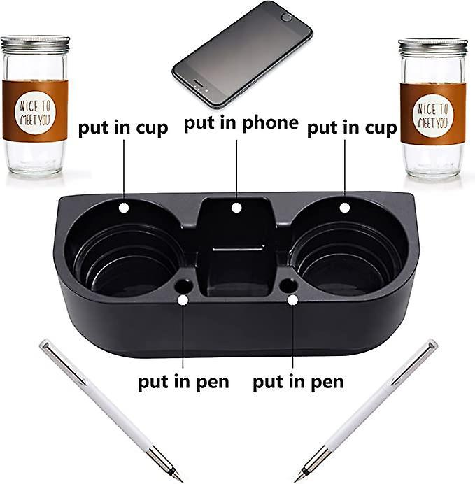 Universal Dual Car Cup Holder - Multifunctional Seat Drink Organizer Accessory - Image 2