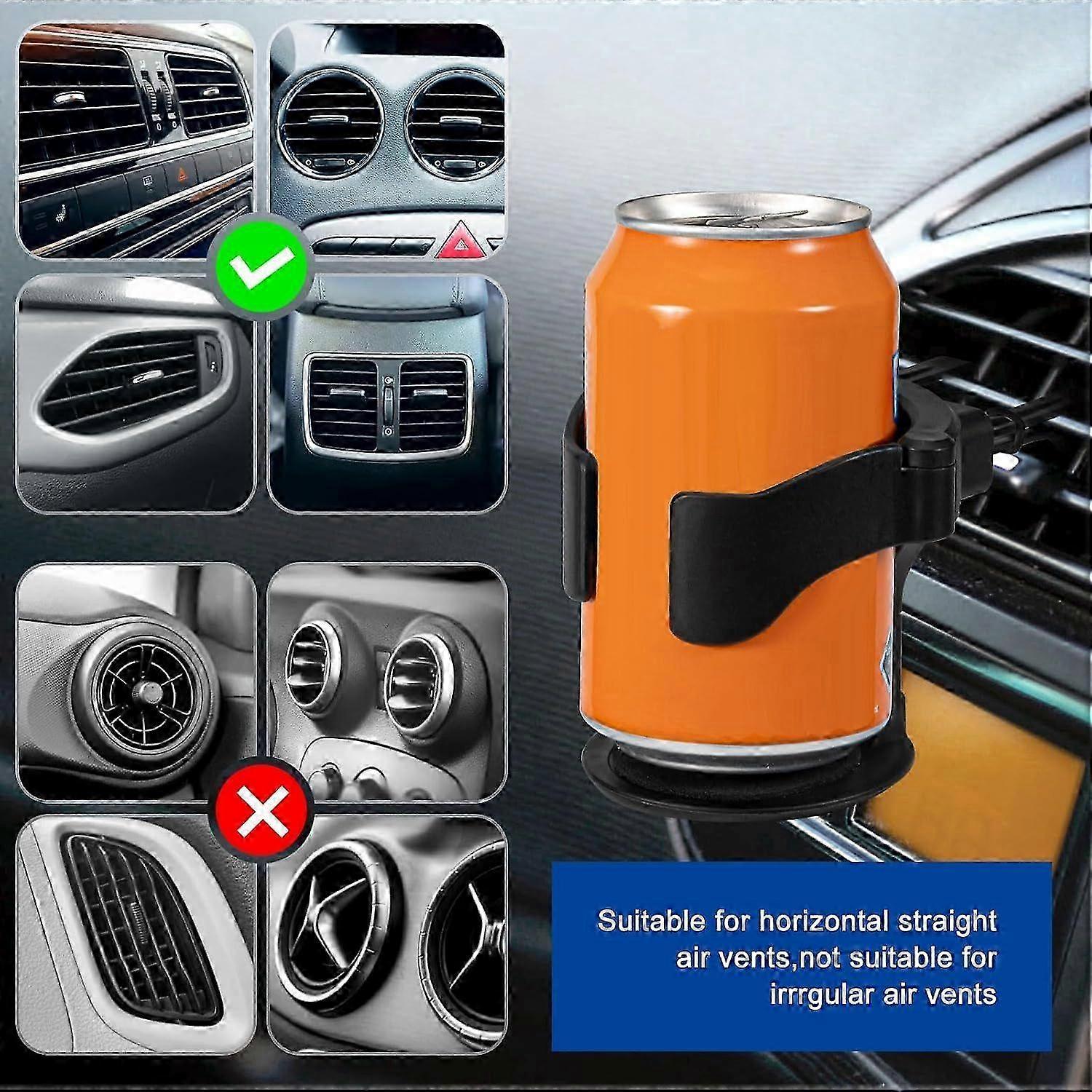 Adjustable Car Vent Cup Holders - 2pcs Can/Bottle Holders for Car Interior - Image 3