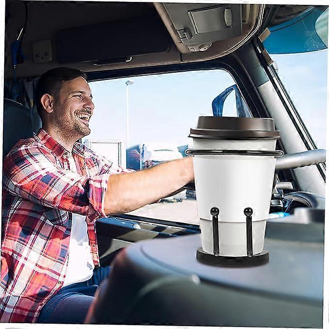 Iron Car Cup Holder - Black Trolley Drink Holder for Vehicle Use - Image 2