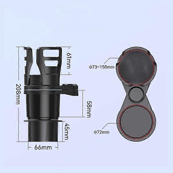 Rotatable Car Cup Holder Expander - Universal Multi-Use Drink Organizer - Image 3
