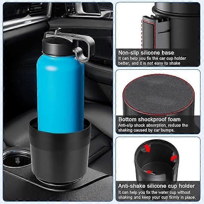 Adjustable Universal Car Cup Holder - Can Holder for Bottle/Drink, Truck Compatible Black - Image 4