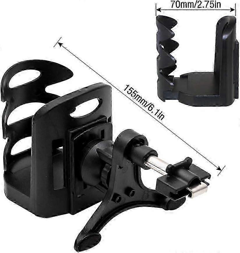 2pcs Adjustable Car Vent Cup Holders - Universal Car Drink Organizer Set - Image 2