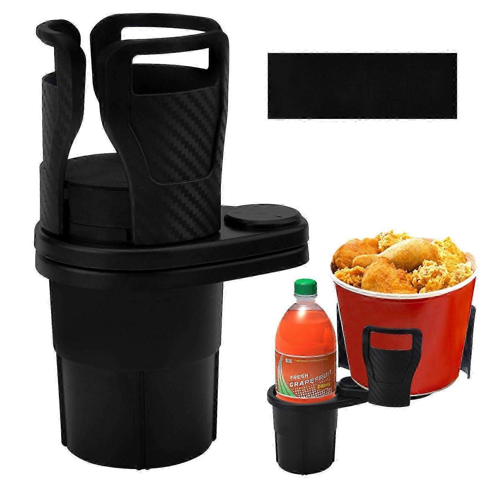 2-in-1 Double Car Cup Holder - 360 Swivel Multifunctional Holder for Coffee & Bottles - Image 1