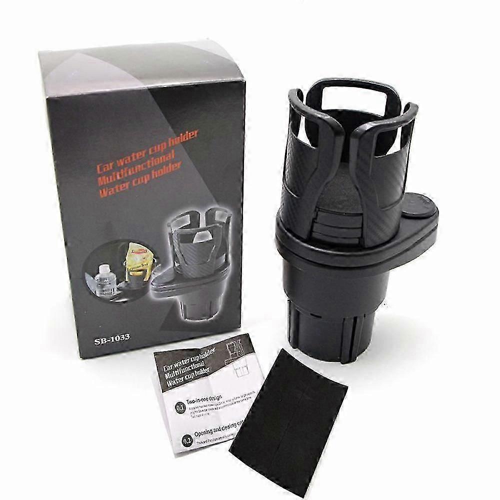 2-in-1 Double Car Cup Holder - 360 Swivel Multifunctional Holder for Coffee & Bottles - Image 2