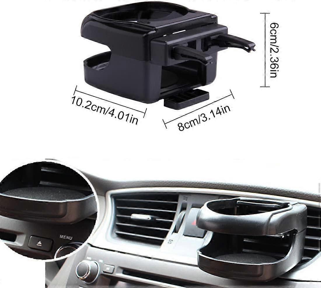 2pcs Universal A/C Vent Car Cup Holders - Adjustable Water Bottle Holder - Image 2