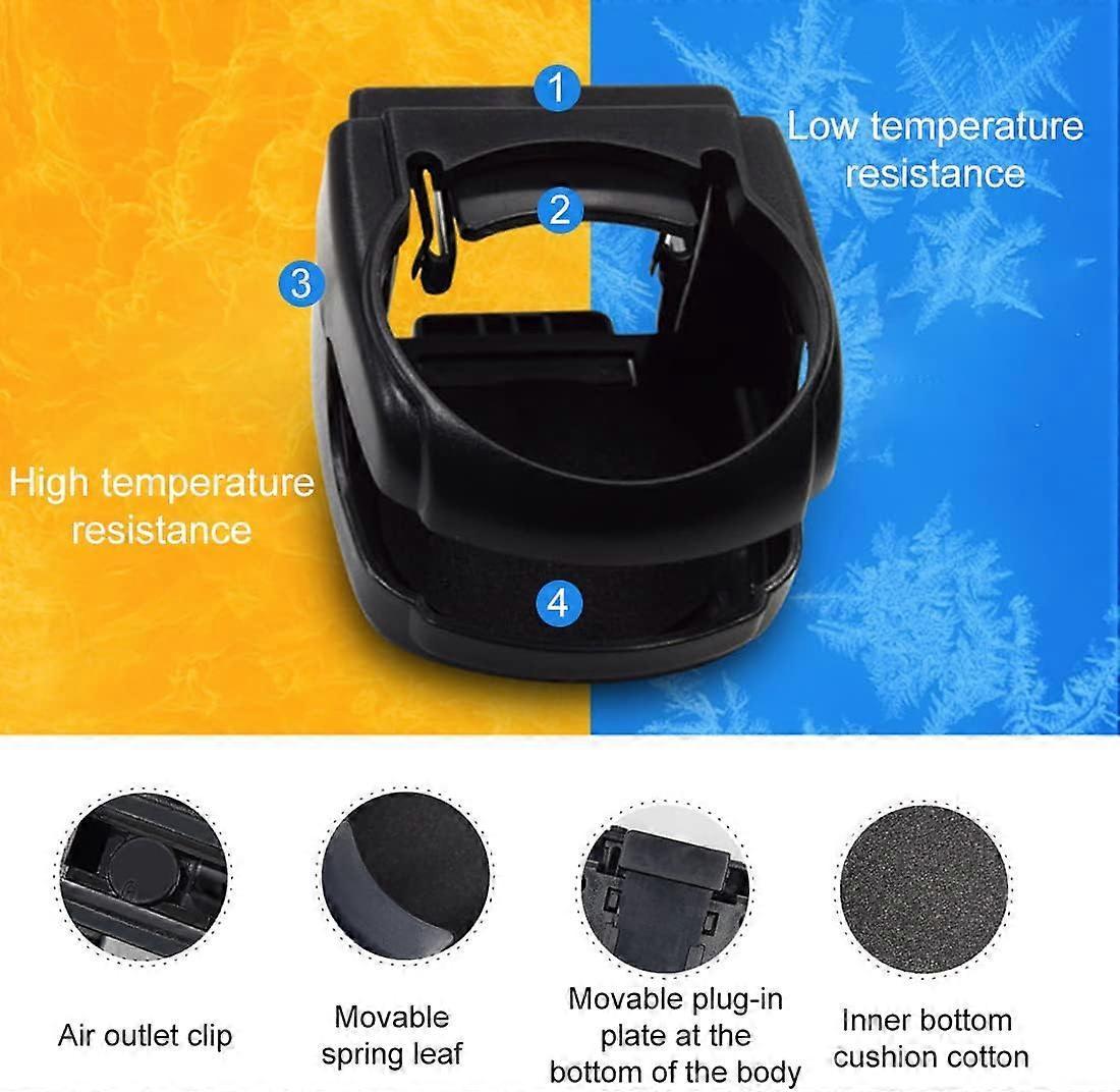 2pcs Universal A/C Vent Car Cup Holders - Adjustable Water Bottle Holder - Image 5