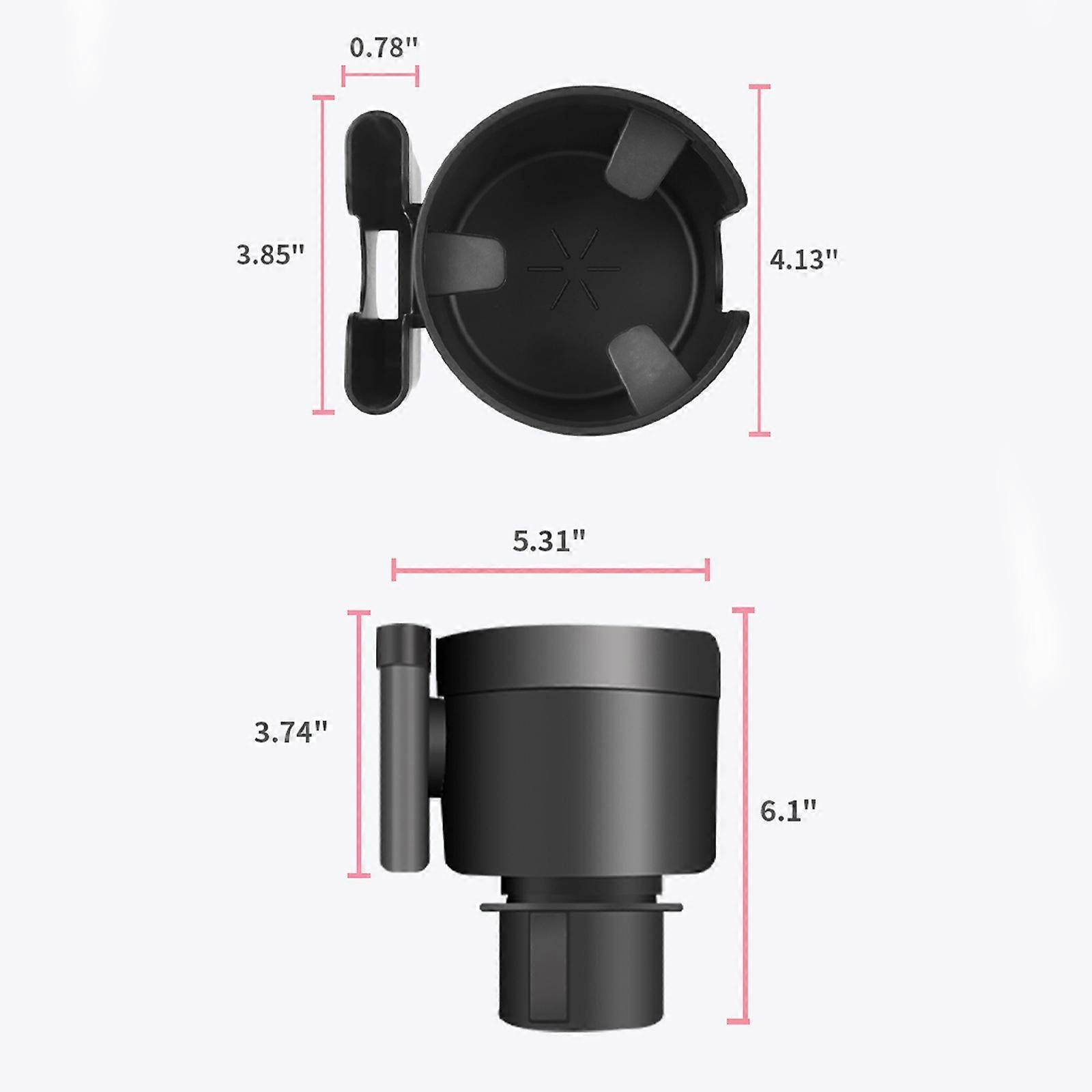 Car Cup Holder with Phone Holder - Organizer Expander in Grey Color - Image 4