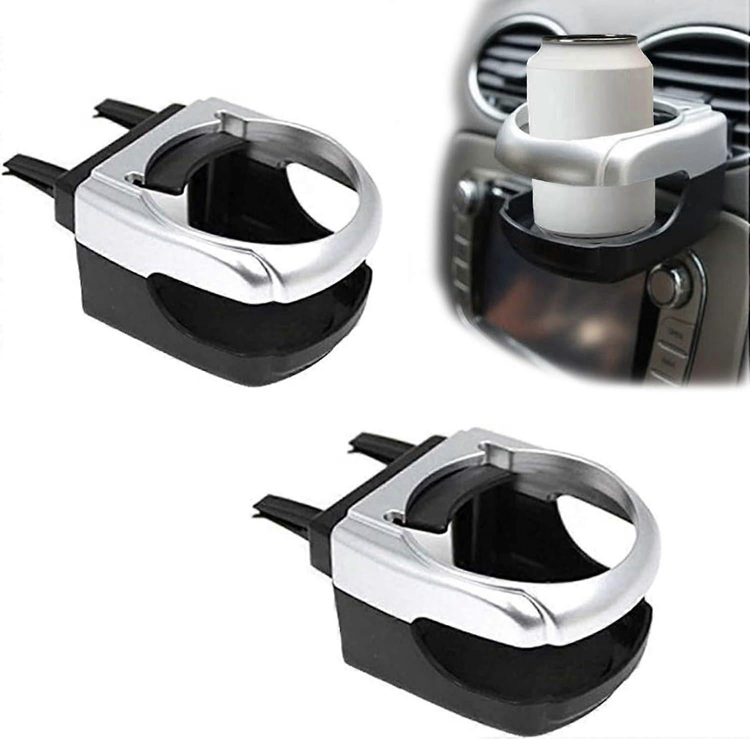 2pcs Car Cup & Bottle Holders - Universal Auto Drink Organizer Set - Image 1