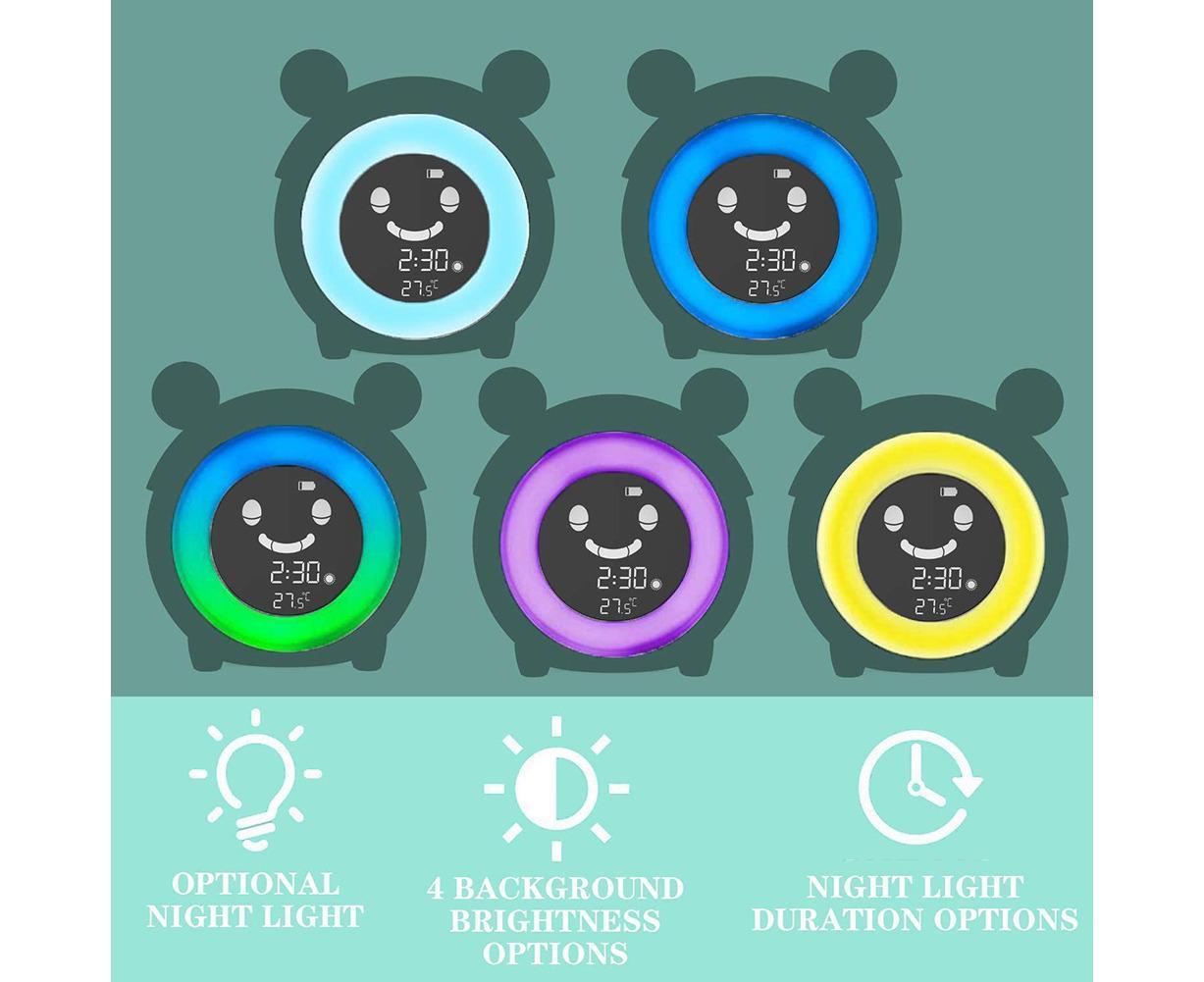 babies babies Sleeping Training LED Night Light Temperature Display Alarm Clock - Image 7