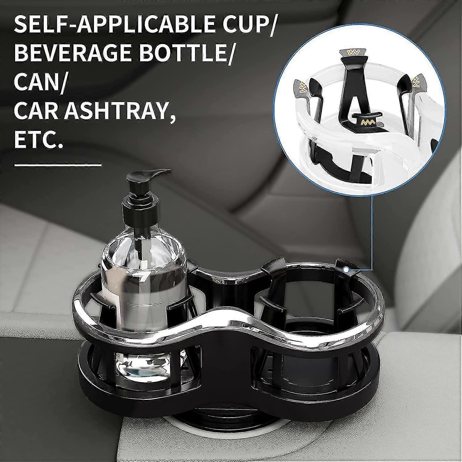2-in-1 Car Drink Cup Holder - Adjustable Car Accessory for Bottle & Cans - Image 3