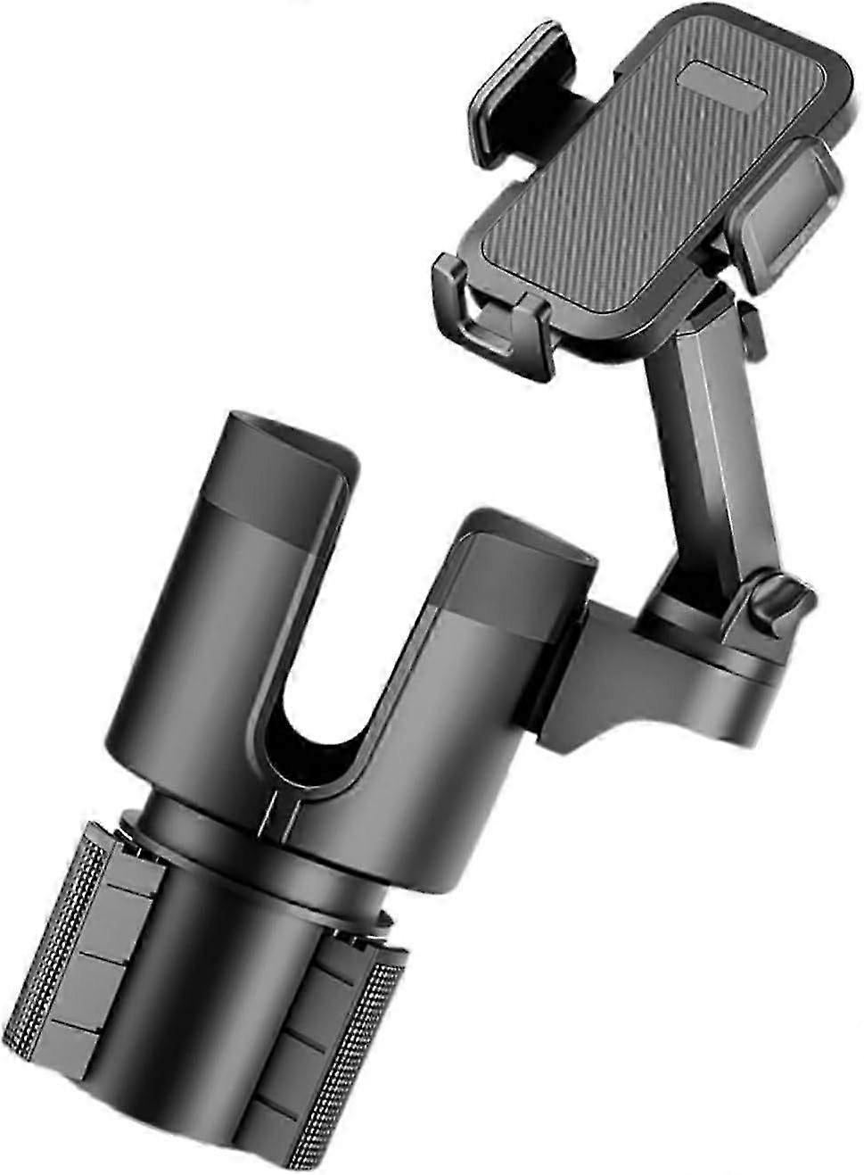 Car Cup Holder with Phone Mount - Adjustable Rotatable Expander for Cell Phone & Drink - Image 1