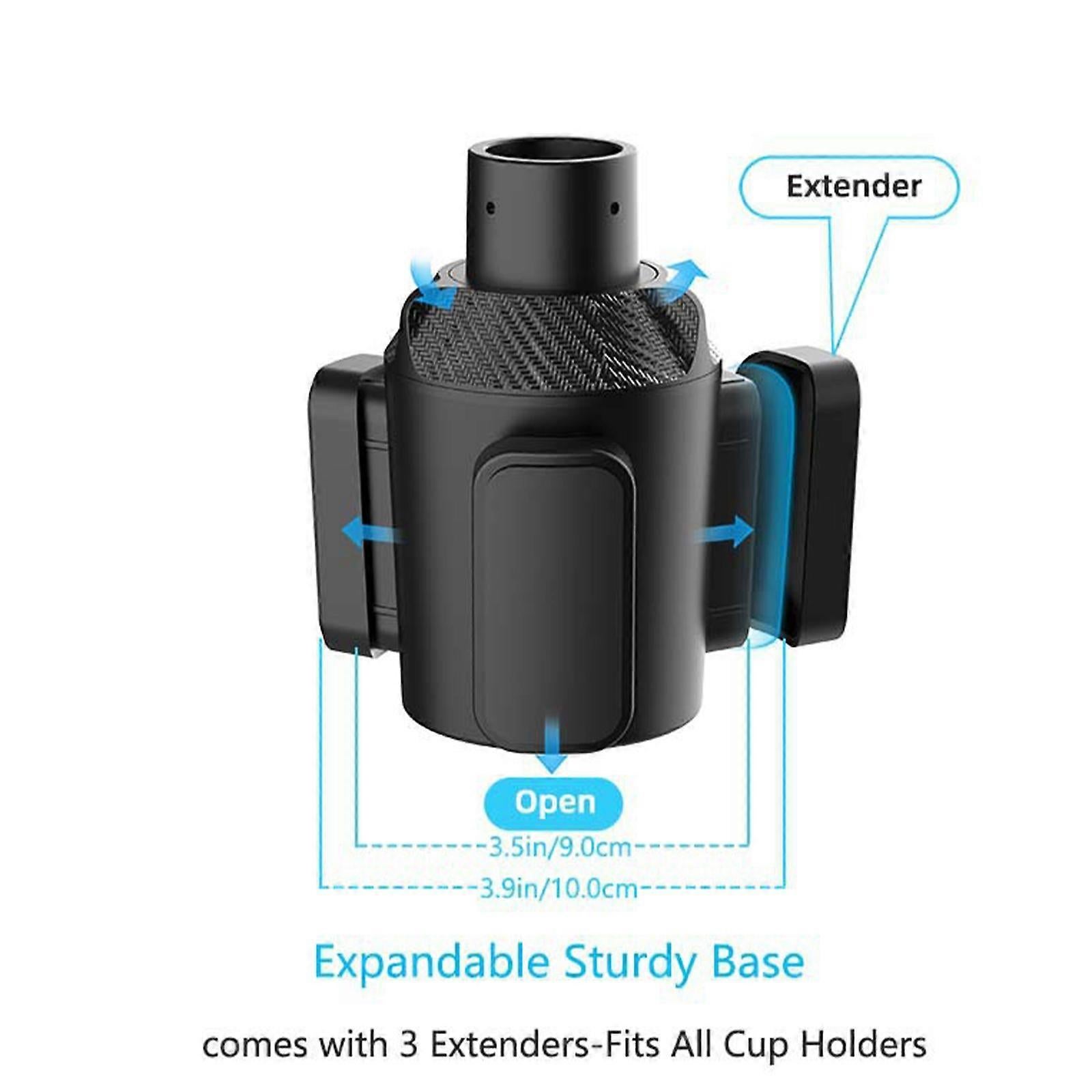 Car Cup Expander - Adjustable Drink Holder Fits Bottles Up to 3.7in Diameter - Image 3