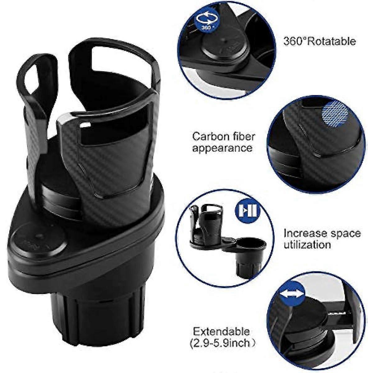Dual Car Cup Holder - Expandable Adjustable Drink Holder for Car Use - Image 2