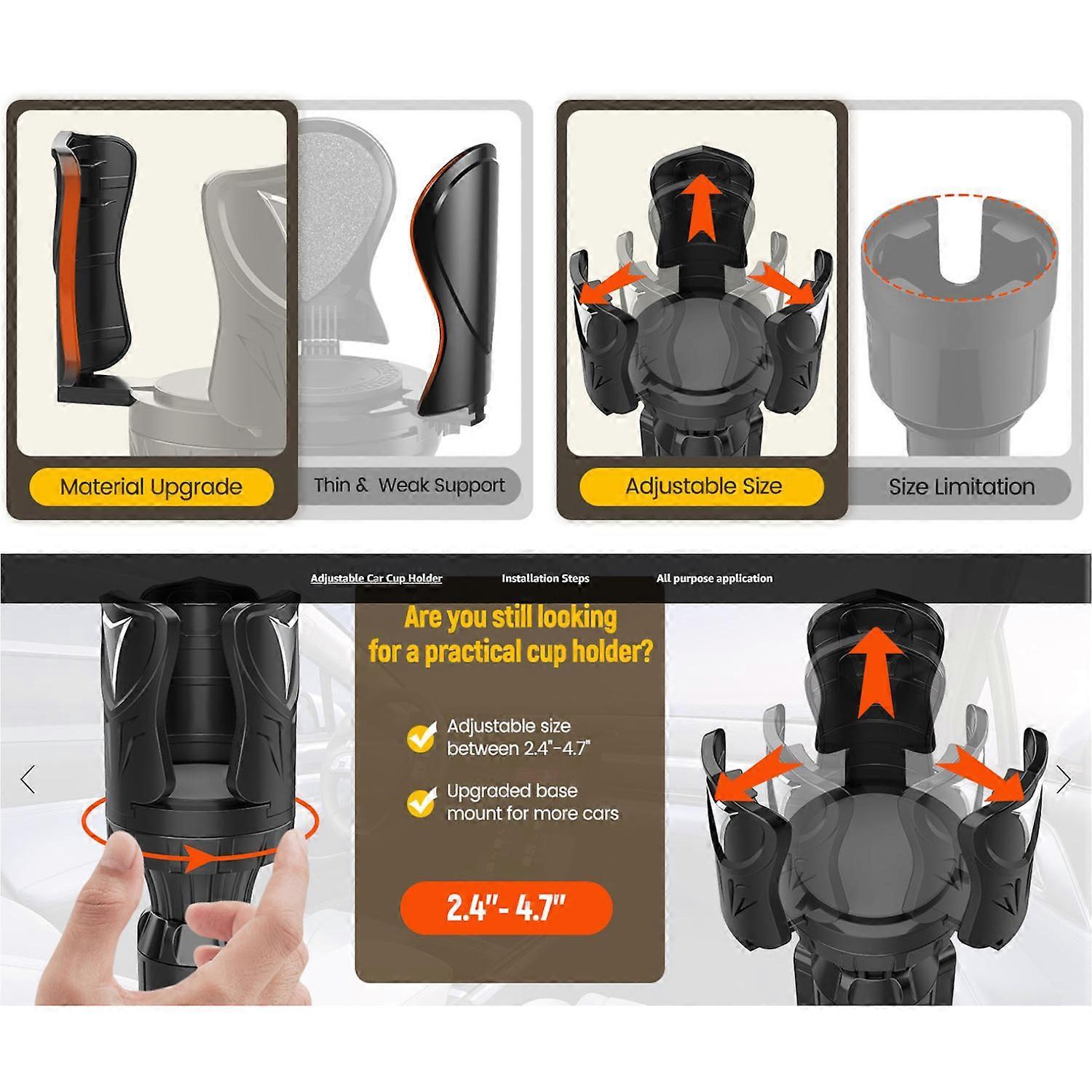Expandable Car Cup Holder - Multifunctional Adjustable Drink Organizer - Image 5