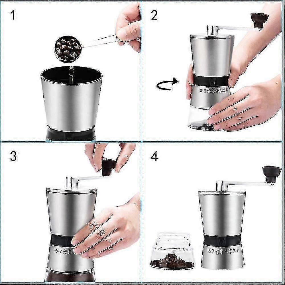 Manual Coffee Grinder - Stainless Steel Hand Mill for Coarse Coffee Grinding - Image 2