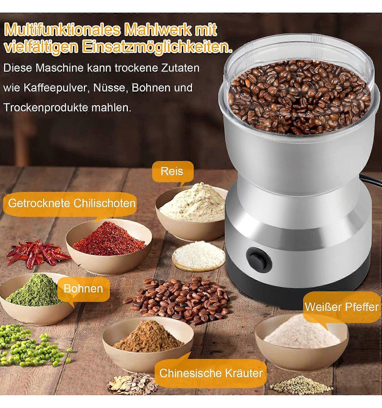Electric Coffee Grinder - Stainless Steel Portable Spice Grinder for Coffee Beans - Image 2