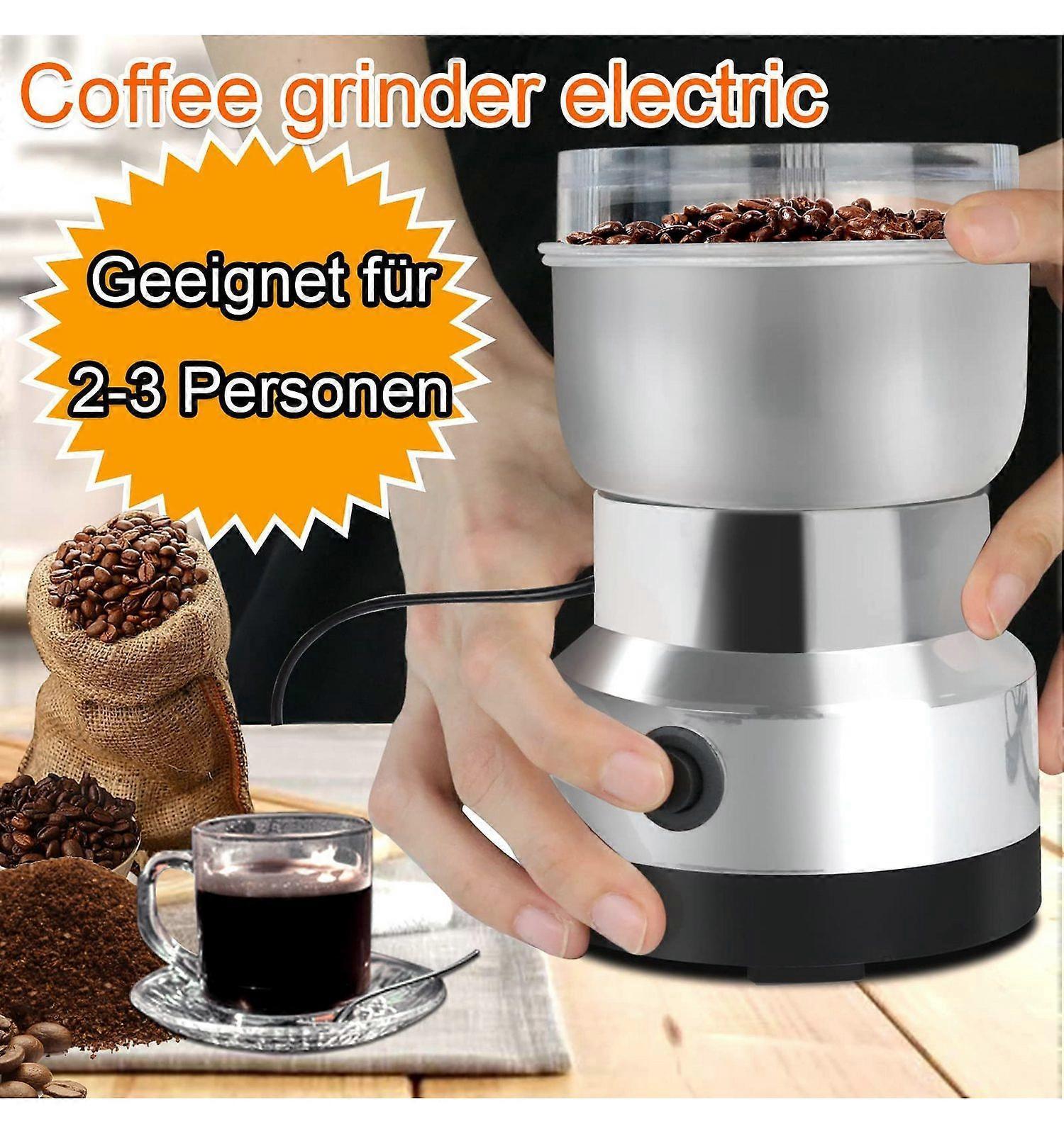 Electric Coffee Grinder - Stainless Steel Portable Spice Grinder for Coffee Beans - Image 3