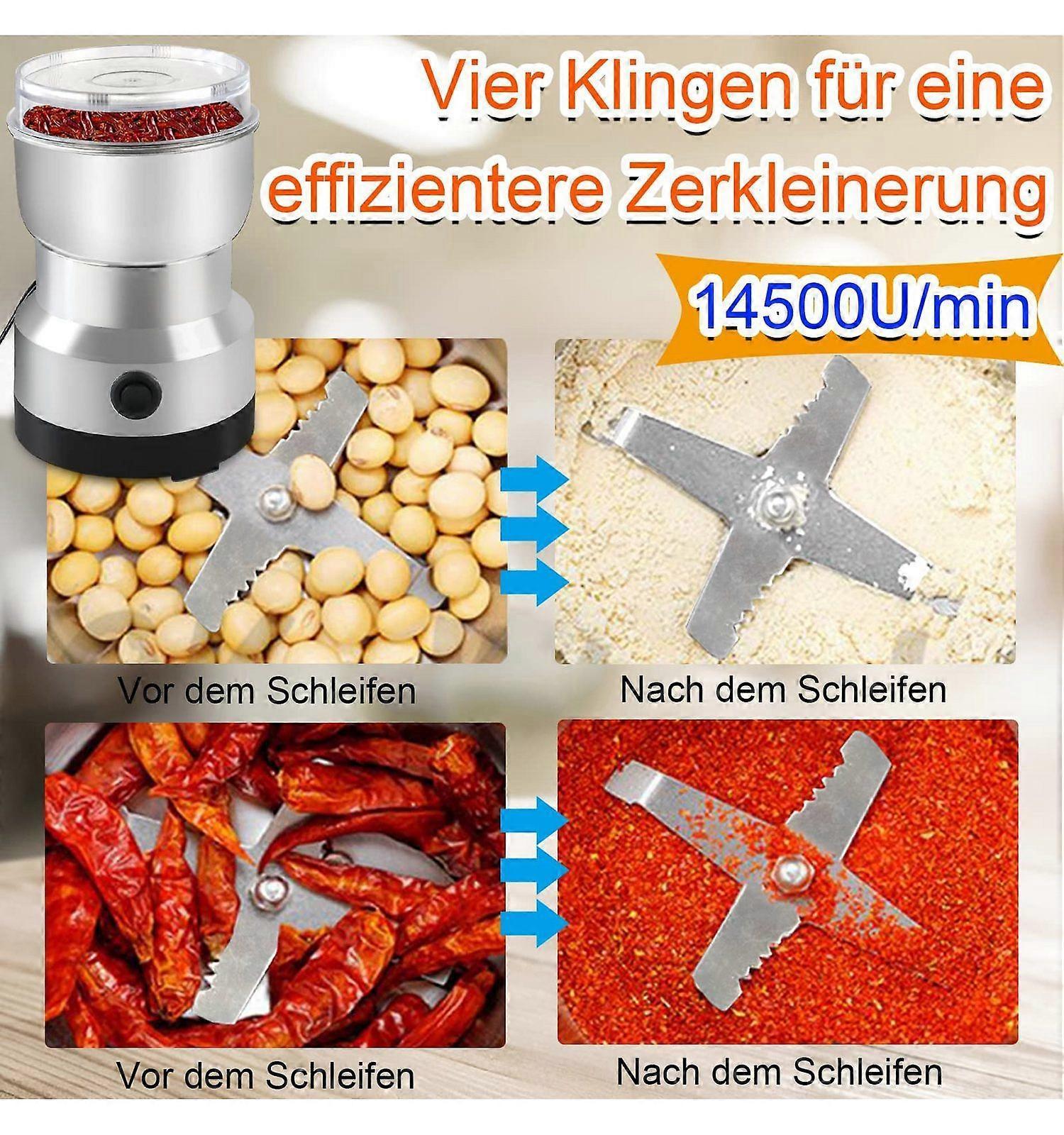 Electric Coffee Grinder - Stainless Steel Portable Spice Grinder for Coffee Beans - Image 5