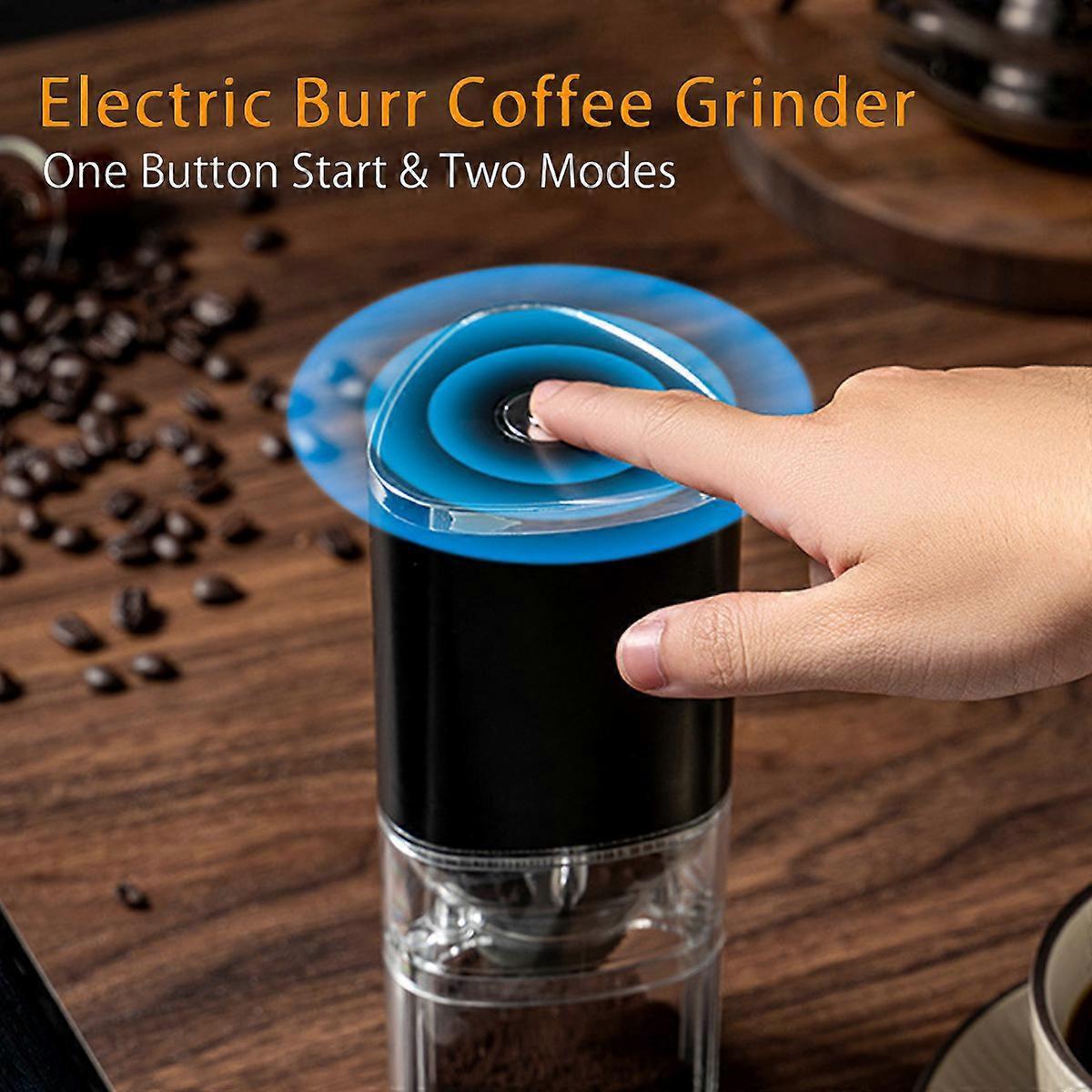 Electric Burr Coffee Grinder - Mini Cordless Coffee Bean Grinder for Home & Travel - Image 4