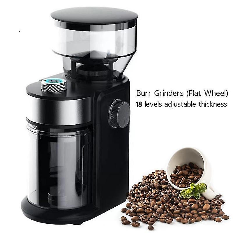 220V Flat Wheel Electric Burr Coffee Grinder Machine - High Efficiency Mill - Image 4
