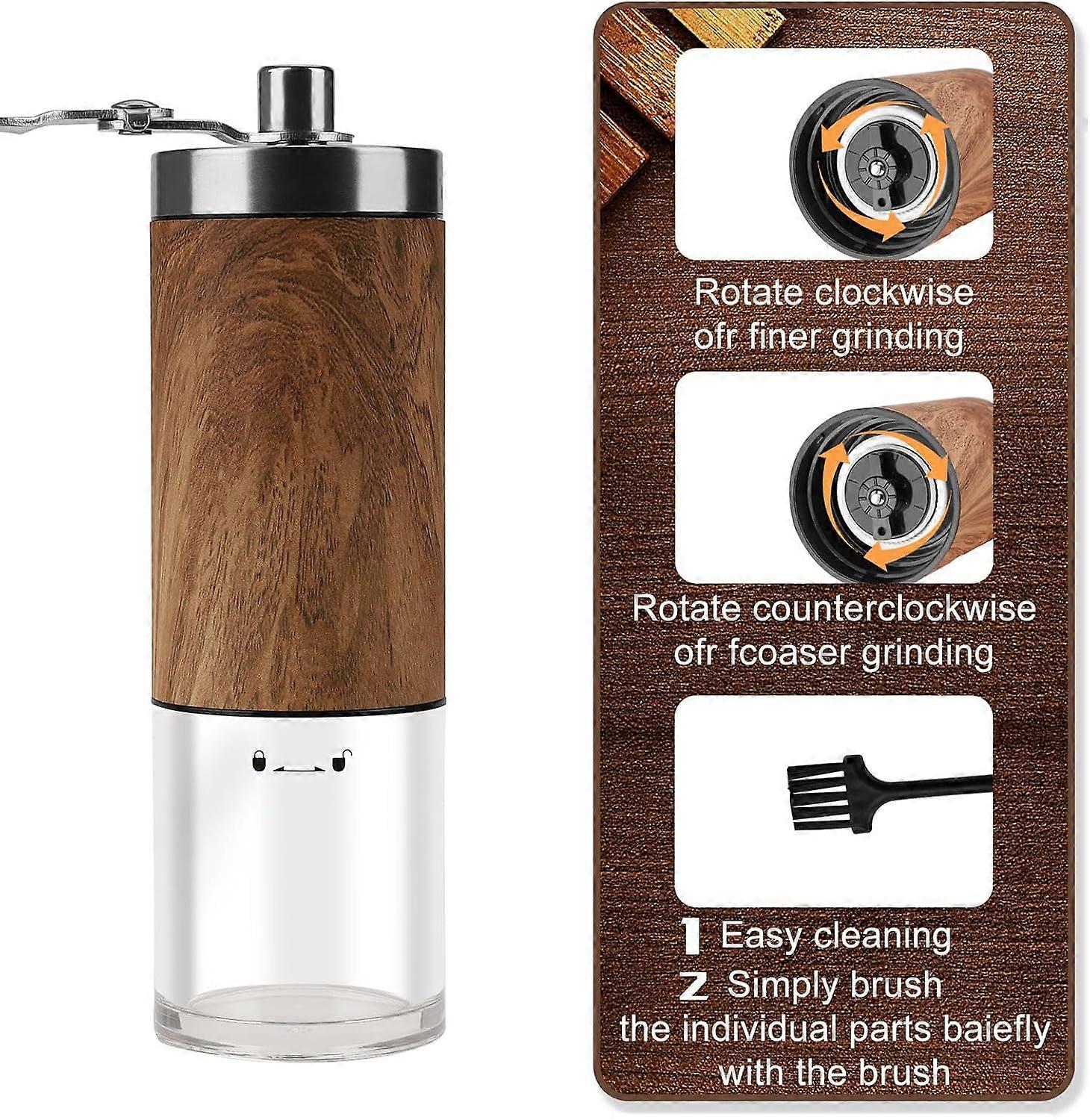 Manual Coffee Grinder - Ceramic Burr, Adjustable Grind Levels for Drip & Espresso - Image 2