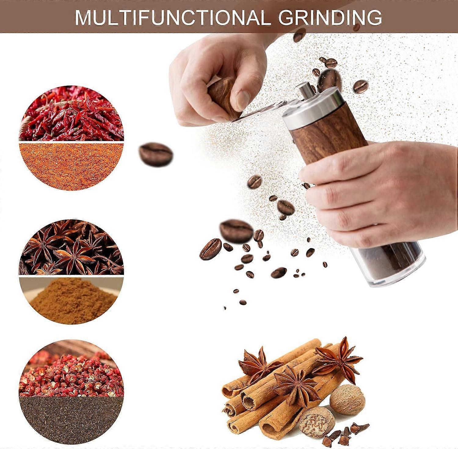 Manual Coffee Grinder - Ceramic Burr, Adjustable Grind Levels for Drip & Espresso - Image 3
