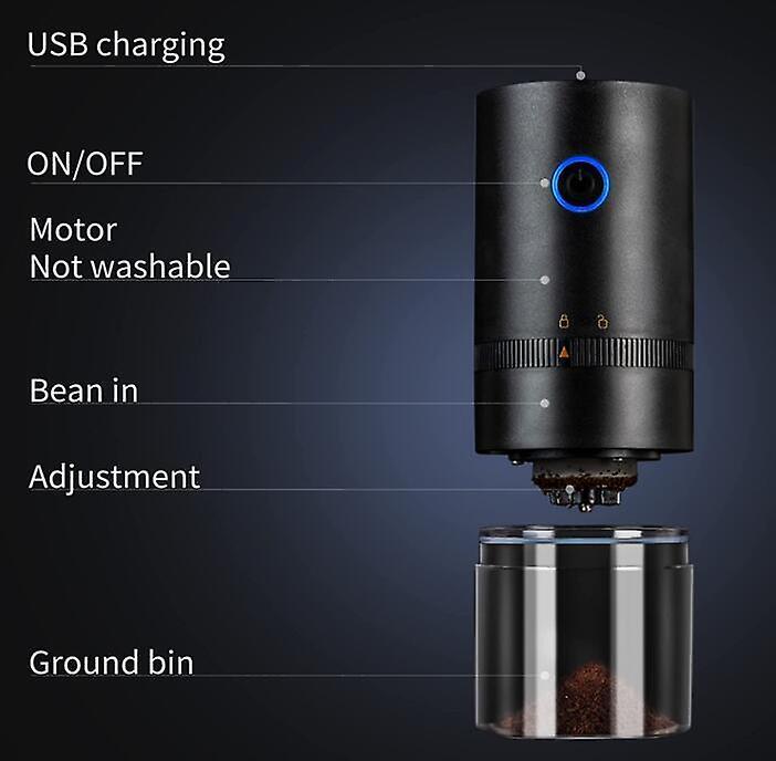 Portable Electric Coffee Grinder - Cordless Coffee Bean Mill for Travel & Camping - Image 2