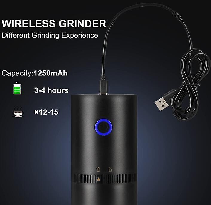 Portable Electric Coffee Grinder - Cordless Coffee Bean Mill for Travel & Camping - Image 4