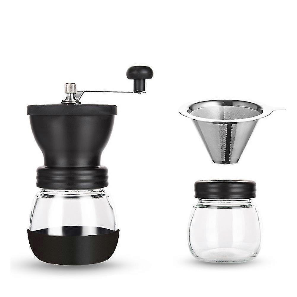 Ceramic Bean Coffee Grinder - Kitchen Manual Grinder with Compact Design - Image 1