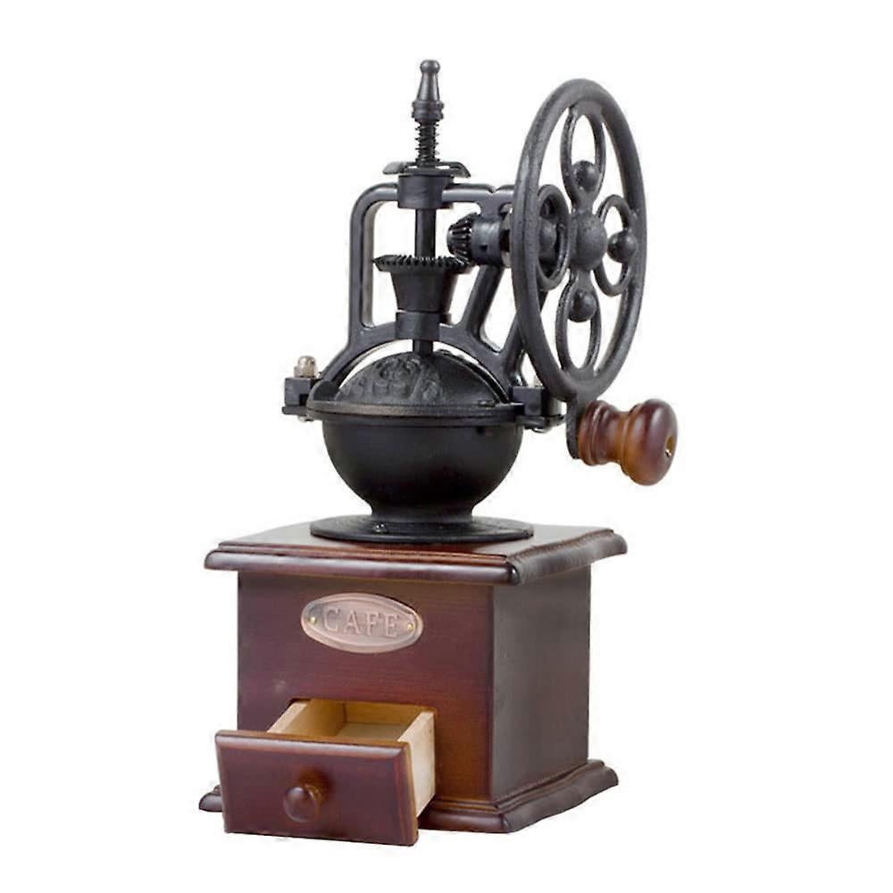 Vintage Hand Coffee Grinder - Manual Crank Flower Grinder with Classic Design - Image 1