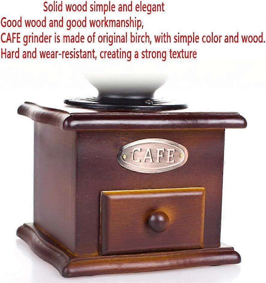 Vintage Hand Coffee Grinder - Manual Crank Flower Grinder with Classic Design - Image 2