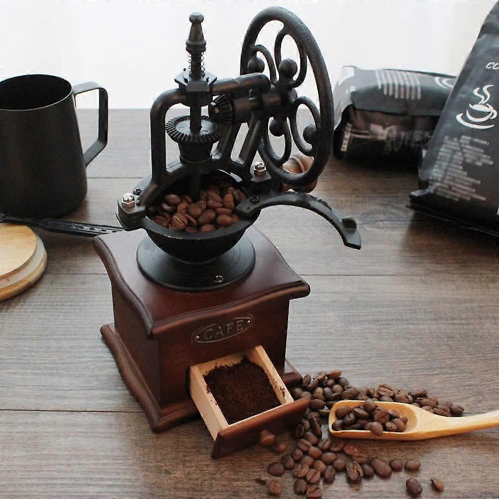 Vintage Hand Coffee Grinder - Manual Crank Flower Grinder with Classic Design - Image 5