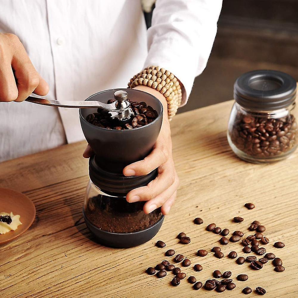 Manual Coffee Grinder - Glass Storage Jar Hand Mill Kitchen Coffee Gadgets - Image 2